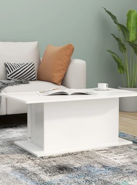 VidaXL Salontafel 102x55,5x40 cm spaanplaat wit