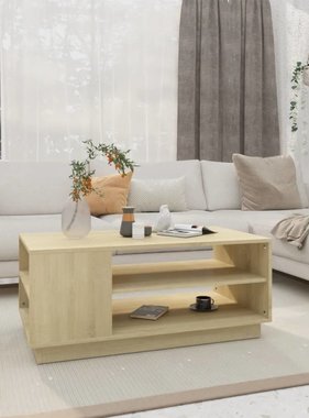 vidaXL Salontafel 102x55x43 cm spaanplaat sonoma eikenkleurig