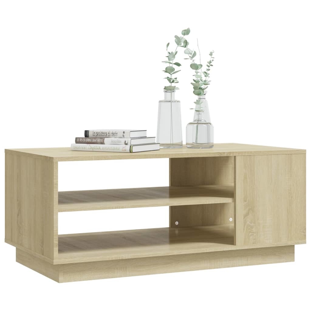 vidaXL Salontafel 102x55x43 cm spaanplaat sonoma eikenkleurig