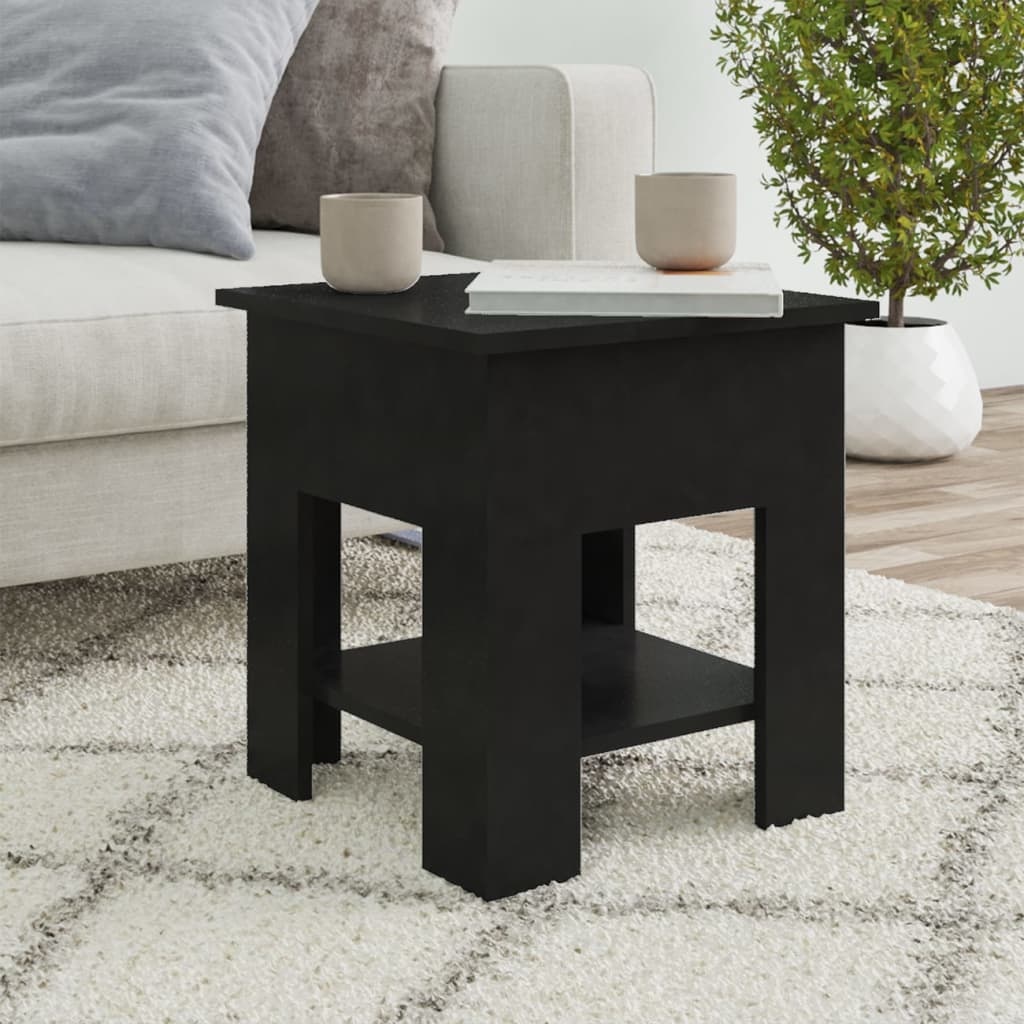 VidaXL Salontafel 40x40x42 cm bewerkt hout zwart