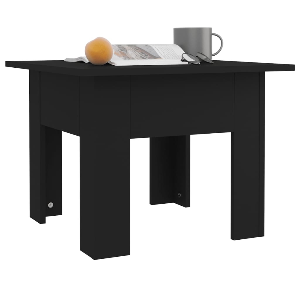 VidaXL Salontafel 55x55x42 cm spaanplaat zwart