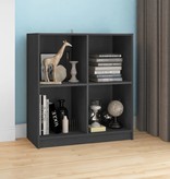 VidaXL Dressoir 70x33x76 cm massief grenenhout grijs