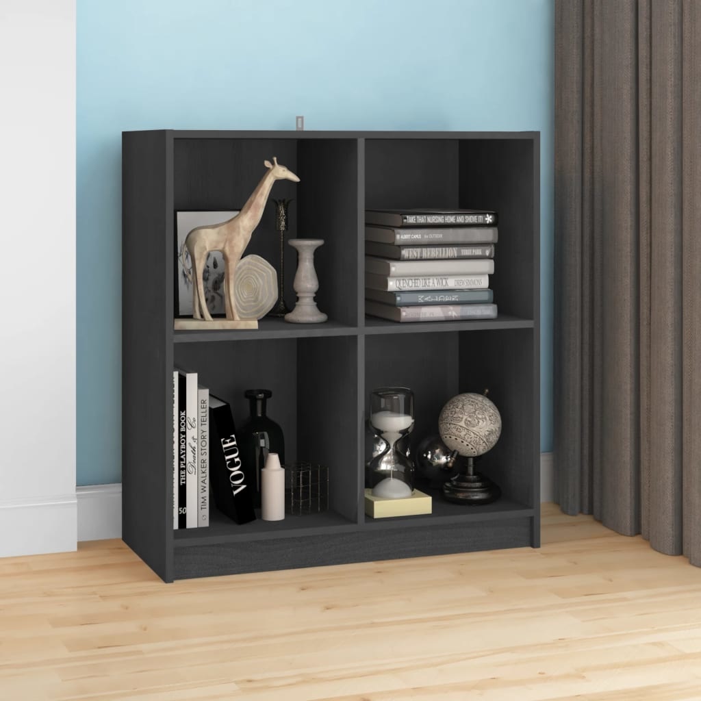 VidaXL Dressoir 70x33x76 cm massief grenenhout grijs