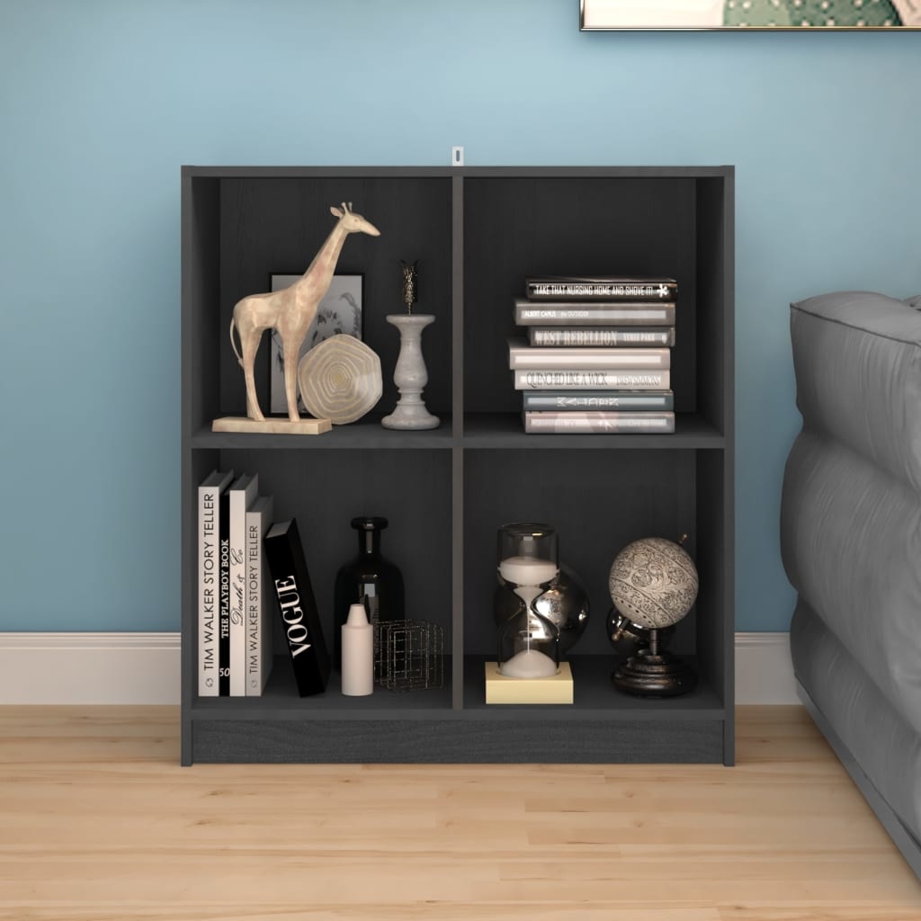 VidaXL Dressoir 70x33x76 cm massief grenenhout grijs