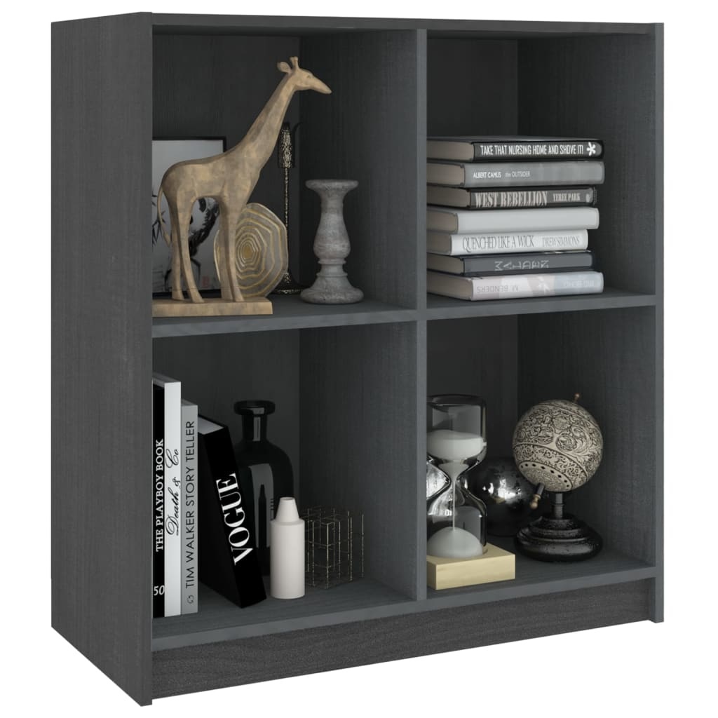 VidaXL Dressoir 70x33x76 cm massief grenenhout grijs