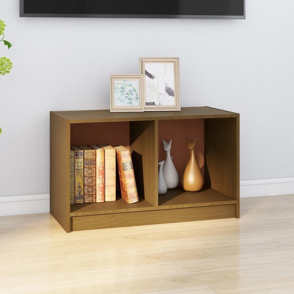 VidaXL Tv-meubel 70x33x42 cm massief grenenhout honingbruin