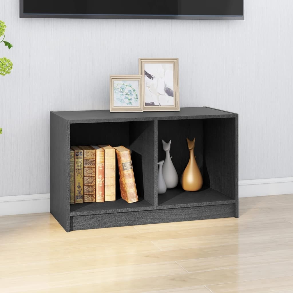 VidaXL Tv-meubel 70x33x42 cm massief grenenhout grijs