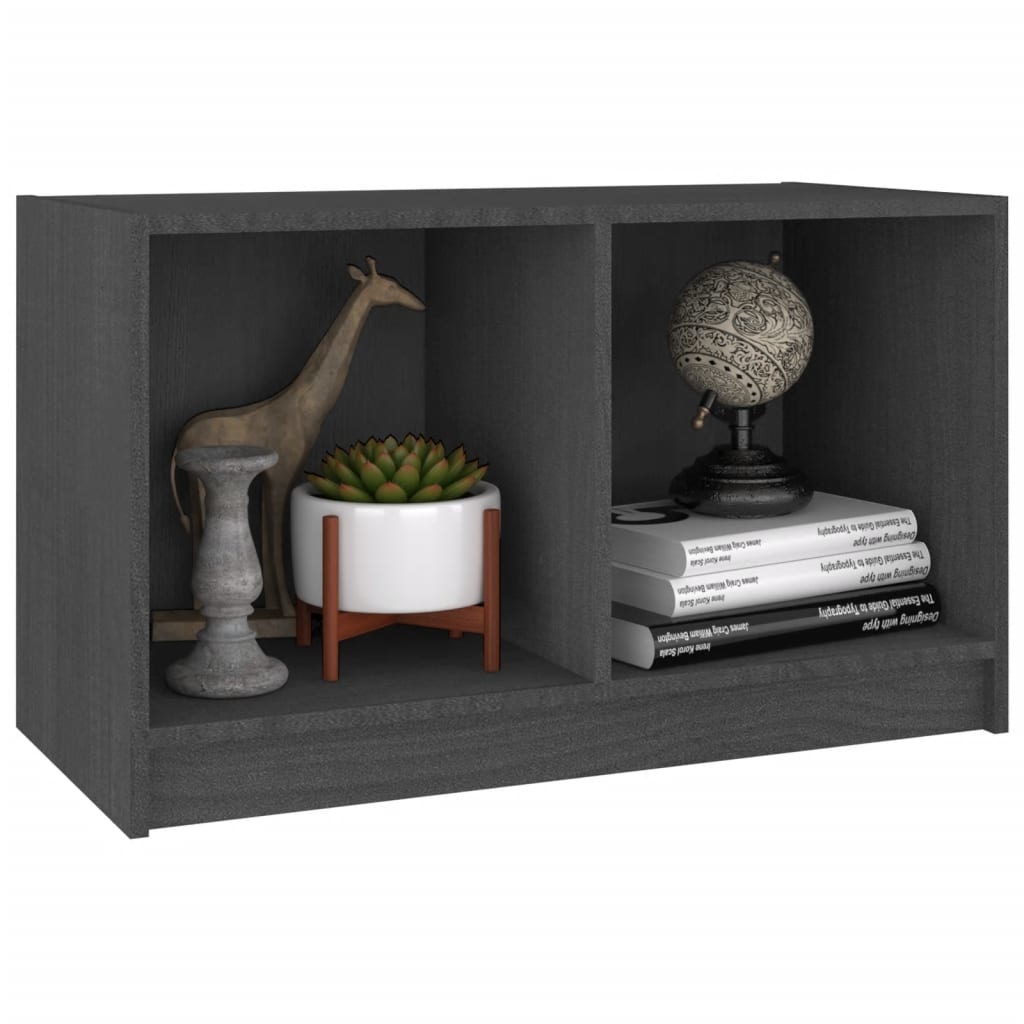 VidaXL Tv-meubel 70x33x42 cm massief grenenhout grijs