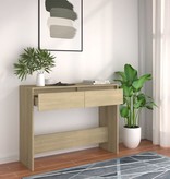 VidaXL Wandtafel 100x35x76,5 spaanplaat sonoma eikenkleurig