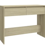VidaXL Wandtafel 100x35x76,5 spaanplaat sonoma eikenkleurig