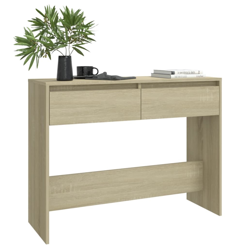 VidaXL Wandtafel 100x35x76,5 spaanplaat sonoma eikenkleurig