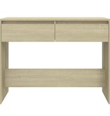 VidaXL Wandtafel 100x35x76,5 spaanplaat sonoma eikenkleurig