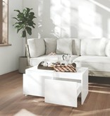 VidaXL Salontafel 90x50x41,5 cm spaanplaat hoogglans wit