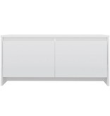 VidaXL Salontafel 90x50x41,5 cm spaanplaat hoogglans wit