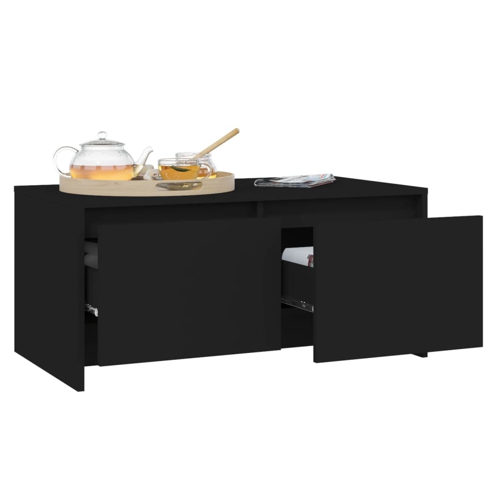 VidaXL Salontafel 90x50x41,5 cm spaanplaat zwart