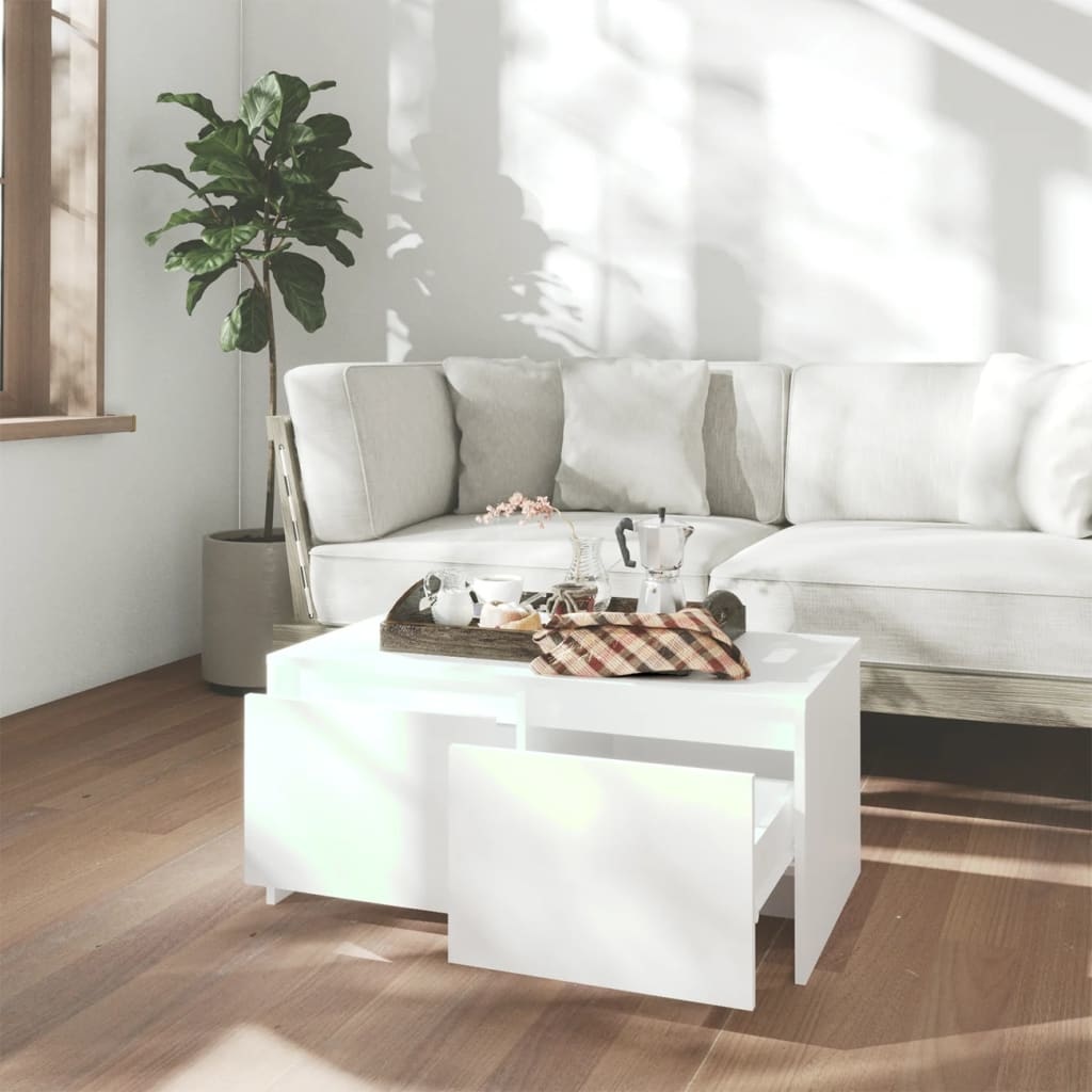 VidaXL Salontafel 90x50x41,5 cm spaanplaat wit