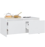 VidaXL Salontafel 90x50x41,5 cm spaanplaat wit