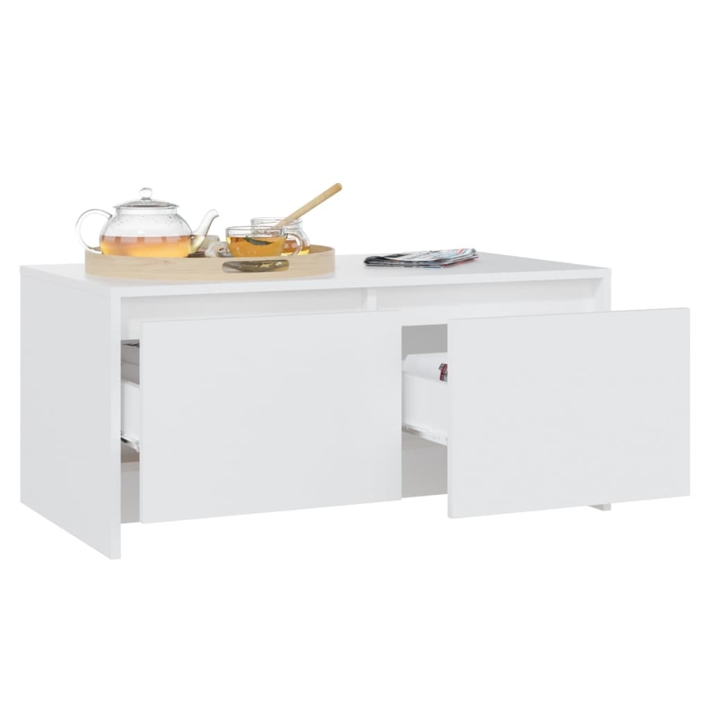 VidaXL Salontafel 90x50x41,5 cm spaanplaat wit