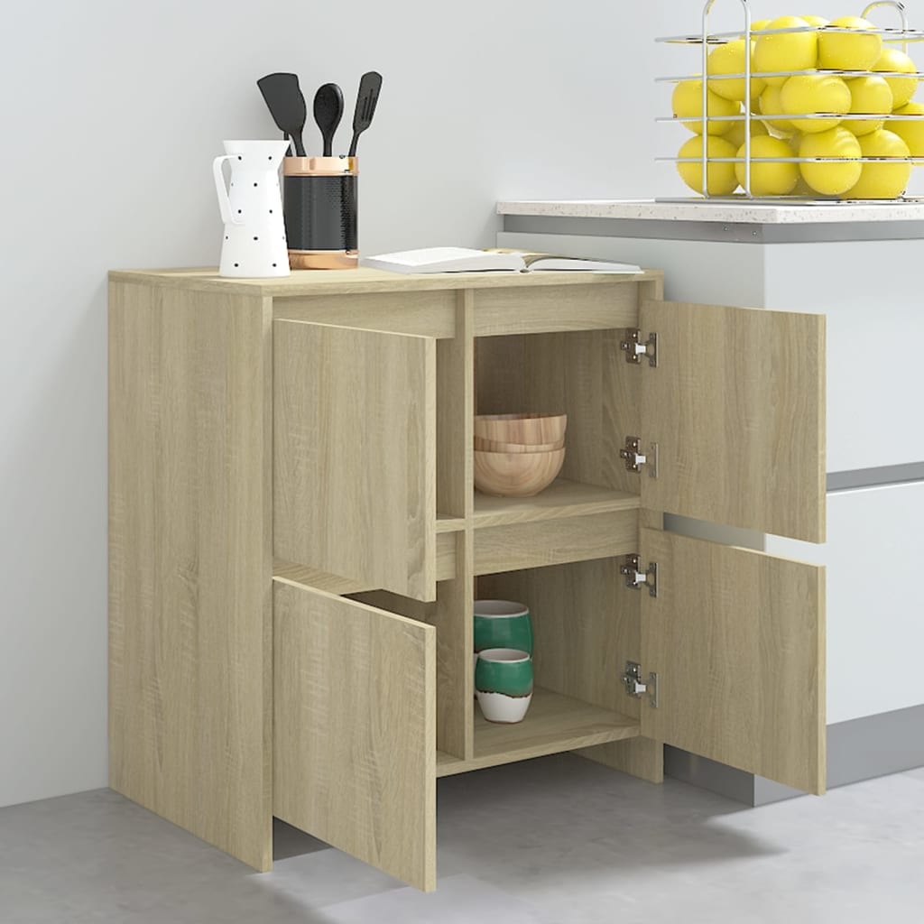 VidaXL Dressoir 70x41x75 cm spaanplaat sonoma eikenkleurig