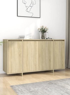 VidaXL Dressoir 135x41x75 cm spaanplaat sonoma eikenkleurig