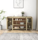 VidaXL Dressoir 135x41x75 cm spaanplaat sonoma eikenkleurig