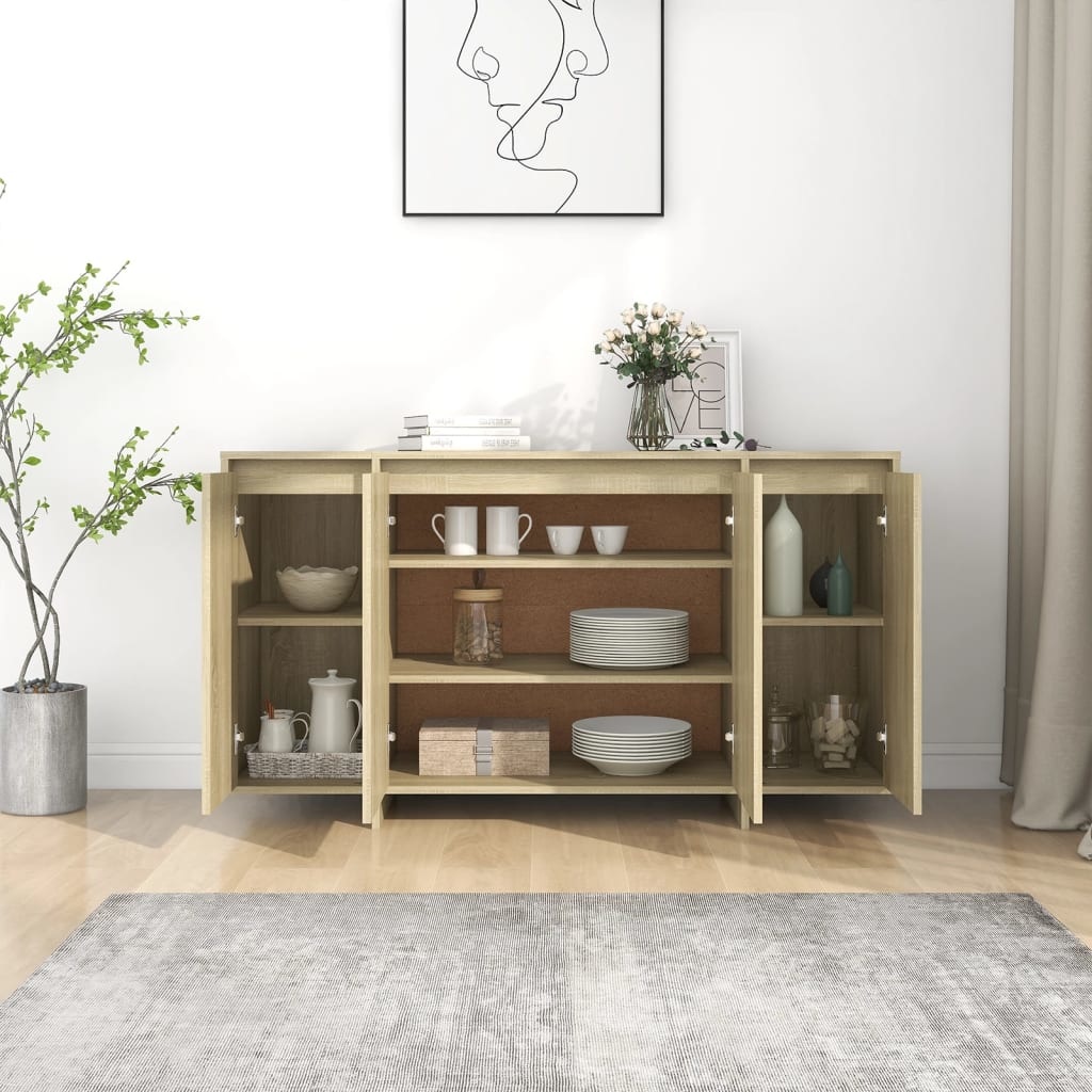 VidaXL Dressoir 135x41x75 cm spaanplaat sonoma eikenkleurig