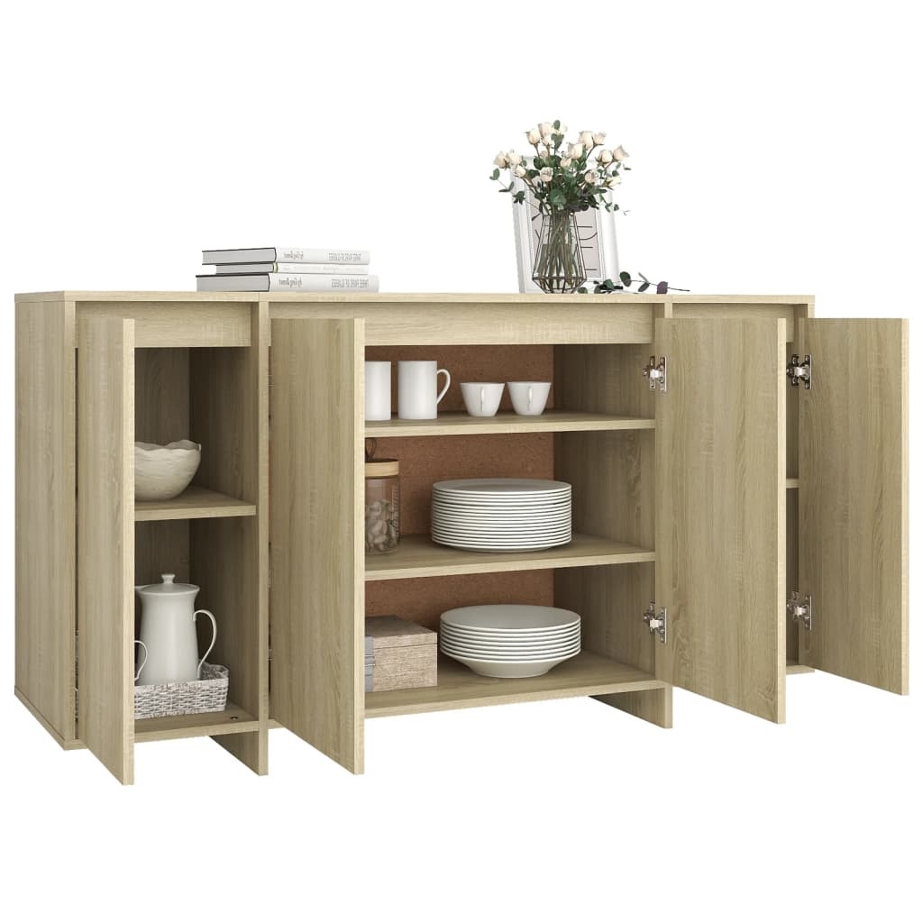VidaXL Dressoir 135x41x75 cm spaanplaat sonoma eikenkleurig