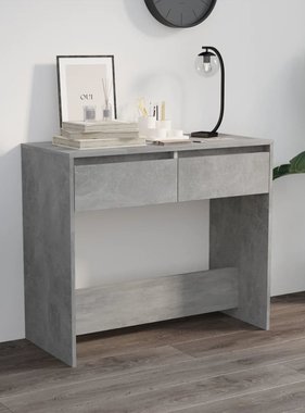 VidaXL Wandtafel 89x41x76,5 cm staal betongrijs