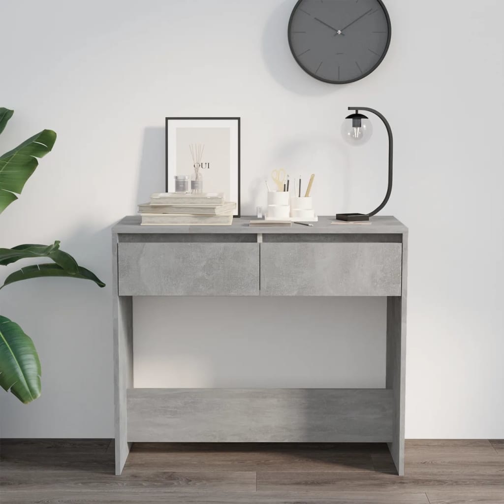 VidaXL Wandtafel 89x41x76,5 cm staal betongrijs