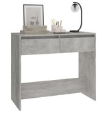 VidaXL Wandtafel 89x41x76,5 cm staal betongrijs