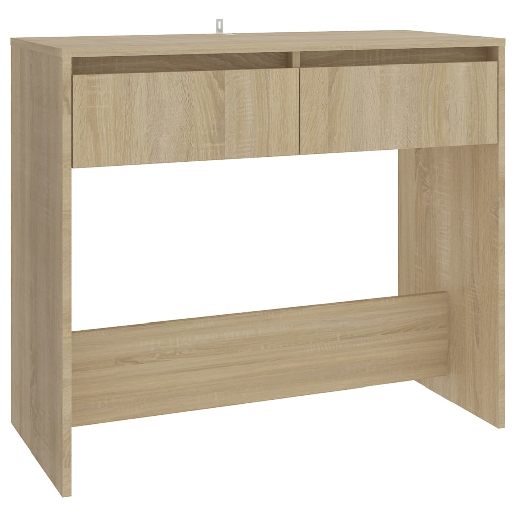 VidaXL Wandtafel 89x41x76,5 cm staal sonoma eikenkleurig