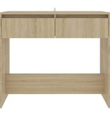 VidaXL Wandtafel 89x41x76,5 cm staal sonoma eikenkleurig