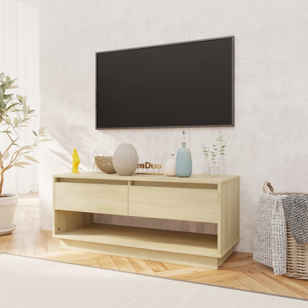 VidaXL Tv-meubel 102x41x44 cm spaanplaat sonoma eikenkleurig