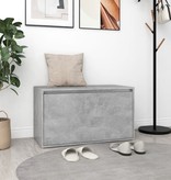 VidaXL Halbank 80x40x45 cm spaanplaat betongrijs