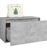VidaXL Halbank 80x40x45 cm spaanplaat betongrijs