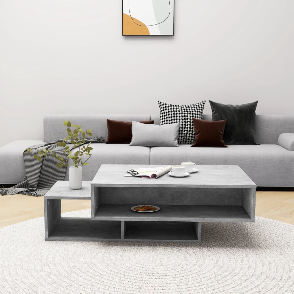VidaXL Salontafel 105x55x32 cm spaanplaat betongrijs