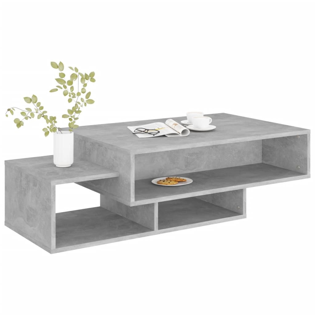 VidaXL Salontafel 105x55x32 cm spaanplaat betongrijs