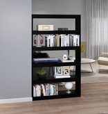 vidaXL Boekenkast/kamerscherm 100x30x167,5 cm massief grenenhout zwart