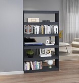 vidaXL Boekenkast/kamerscherm 100x30x167,5 cm massief grenenhout grijs