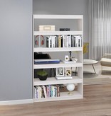 vidaXL Boekenkast/kamerscherm 100x30x167,5 cm massief grenenhout wit