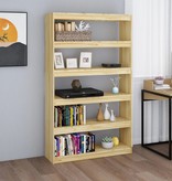 vidaXL Boekenkast/kamerscherm 100x30x167,5 cm massief grenenhout