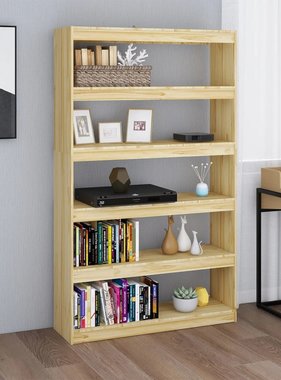 vidaXL Boekenkast/kamerscherm 100x30x167,5 cm massief grenenhout