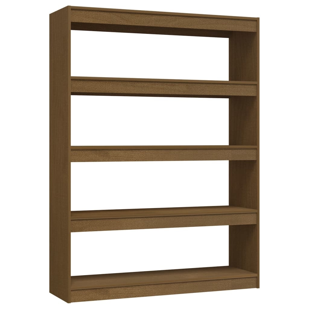 vidaXL Boekenkast/kamerscherm 100x30x135,5 cm grenenhout honingbruin