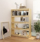 vidaXL Boekenkast/kamerscherm 100x30x135,5 cm massief grenenhout