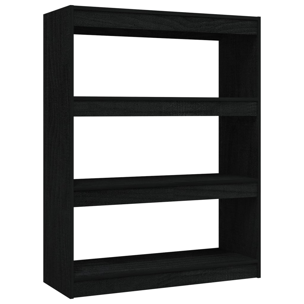 VidaXL Boekenkast/kamerscherm 100x30x103 cm massief grenenhout zwart