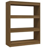 vidaXL Boekenkast/kamerscherm 100x30x103 cm grenenhout honingbruin