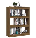 vidaXL Boekenkast/kamerscherm 100x30x103 cm grenenhout honingbruin