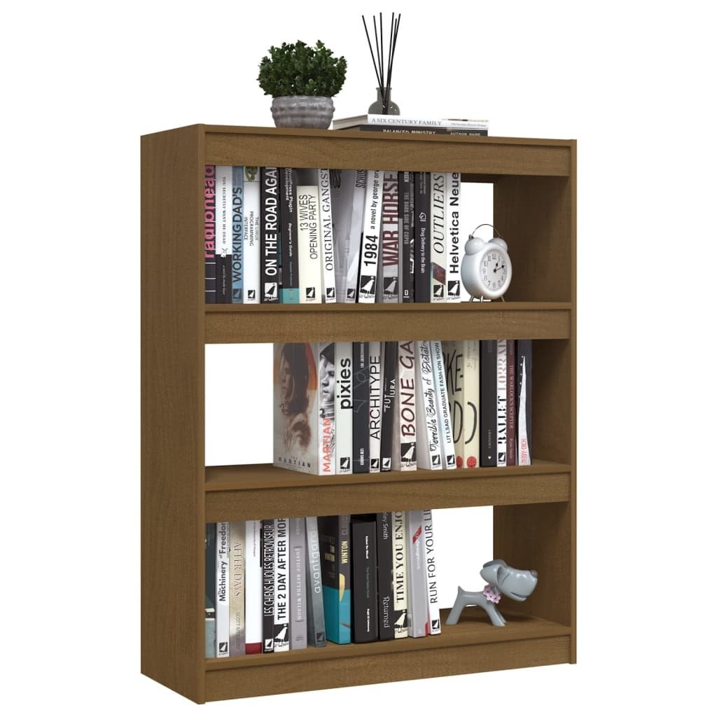 VidaXL Boekenkast/kamerscherm 100x30x103 cm grenenhout honingbruin