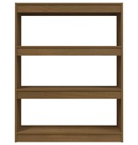 VidaXL Boekenkast/kamerscherm 100x30x103 cm grenenhout honingbruin