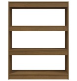 vidaXL Boekenkast/kamerscherm 100x30x103 cm grenenhout honingbruin